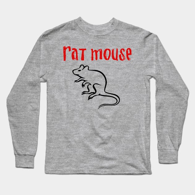 Rat Mouse Long Sleeve T-Shirt by NobleTeeShop